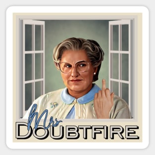 Mrs Doubtfire Flips Off Sticker